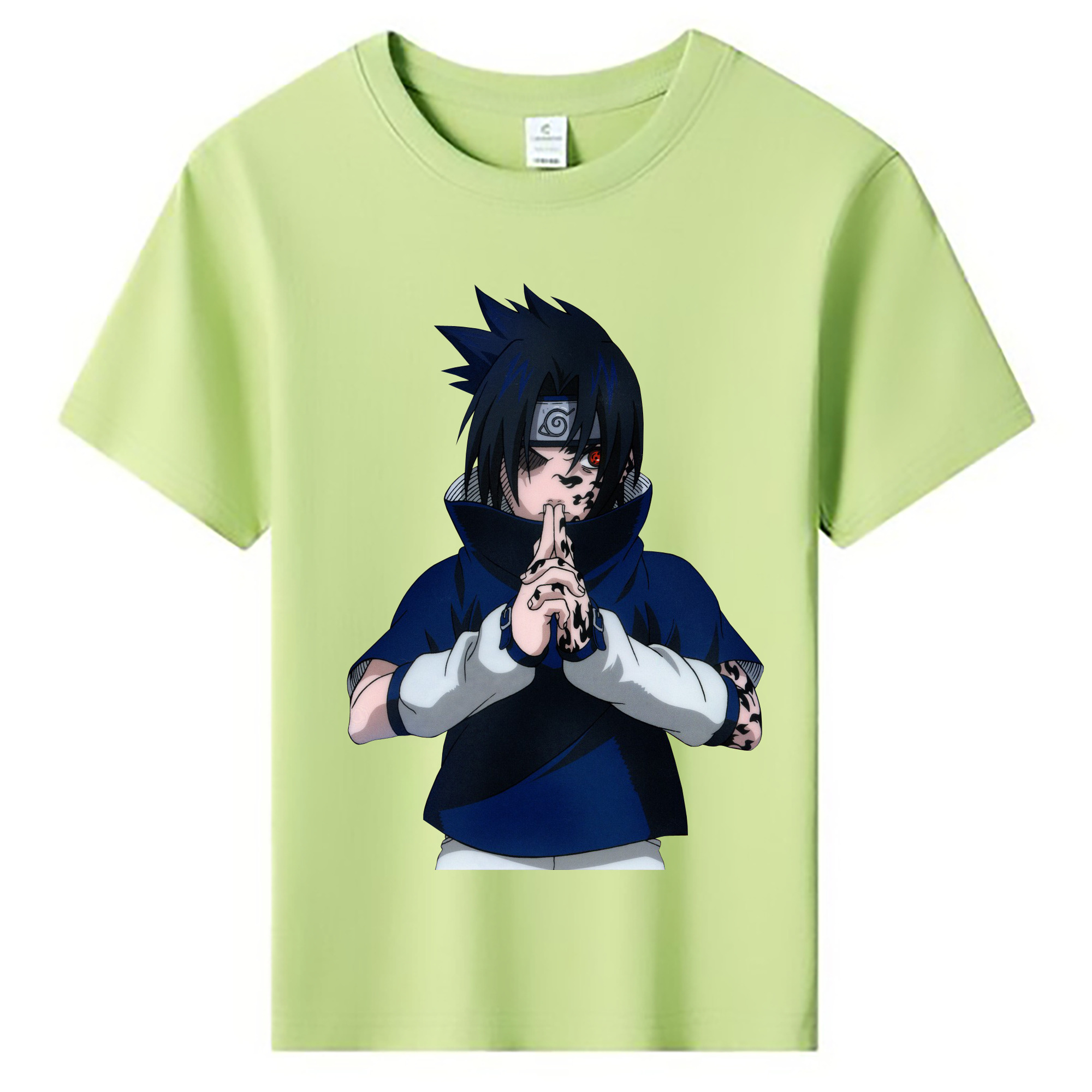 （画像用） NARUTO -ナルト- うちは サスケ Uchiha Sasuke 綿100％キッズTシャツ（フロントプリント）